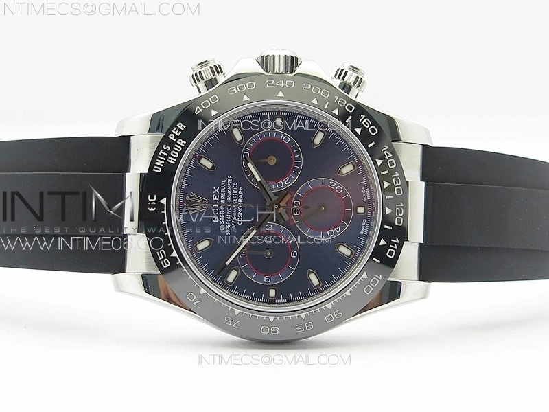 Daytona 116519LN APSF Best Edition Blue Dial Sticks Markers On Rubber Strap Slim A7750