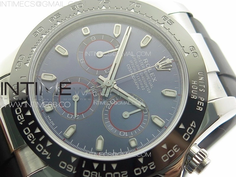 Daytona 116519LN APSF Best Edition Blue Dial Sticks Markers On Rubber Strap Slim A7750