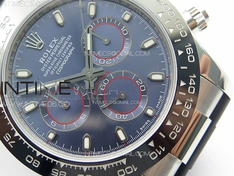 Daytona 116519LN APSF Best Edition Blue Dial Sticks Markers On Rubber Strap Slim A7750