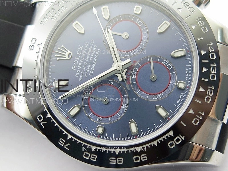Daytona 116519LN APSF Best Edition Blue Dial Sticks Markers On Rubber Strap Slim A7750