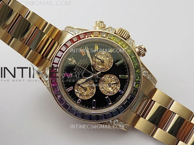 Daytona 116595RBOW Rainbow ZF 1:1 Best Edition Black Diamond Dial on RG Bracelet SH4130
