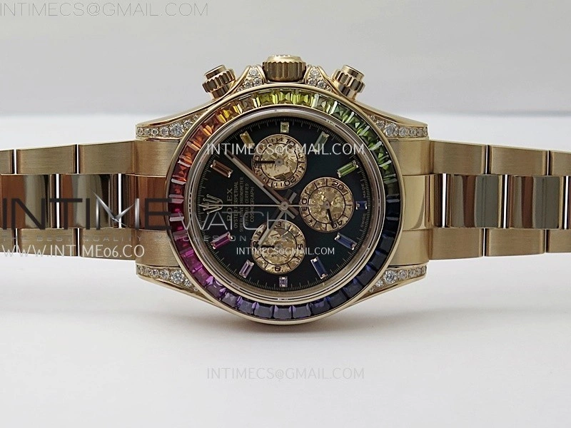 Daytona 116595RBOW Rainbow ZF 1:1 Best Edition Black Diamond Dial on RG Bracelet SH4130