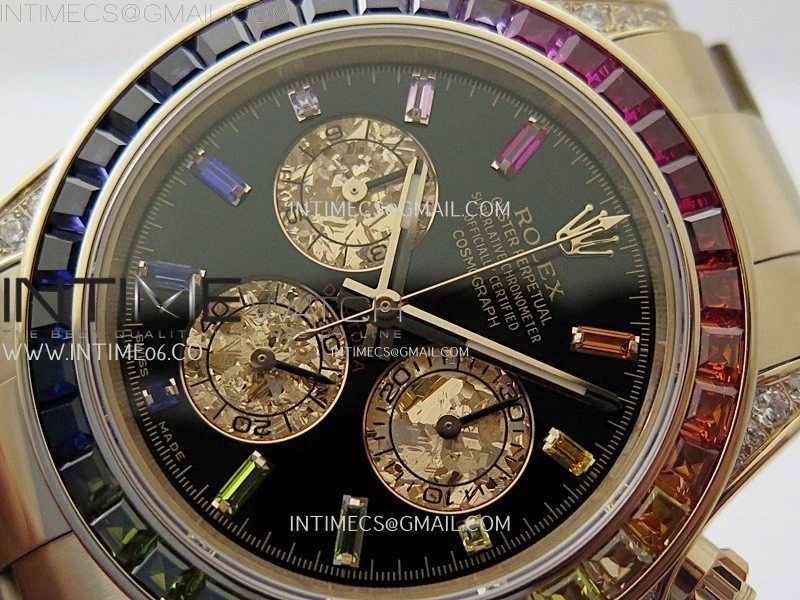 Daytona 116595RBOW Rainbow ZF 1:1 Best Edition Black Diamond Dial on RG Bracelet SH4130