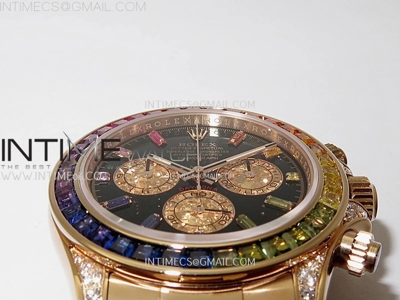 Daytona 116595RBOW Rainbow ZF 1:1 Best Edition Black Diamond Dial on RG Bracelet SH4130