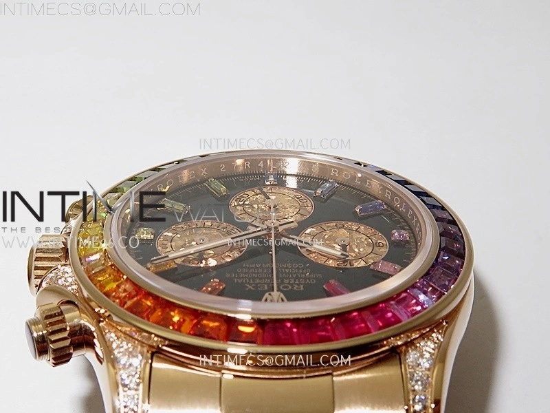 Daytona 116595RBOW Rainbow ZF 1:1 Best Edition Black Diamond Dial on RG Bracelet SH4130
