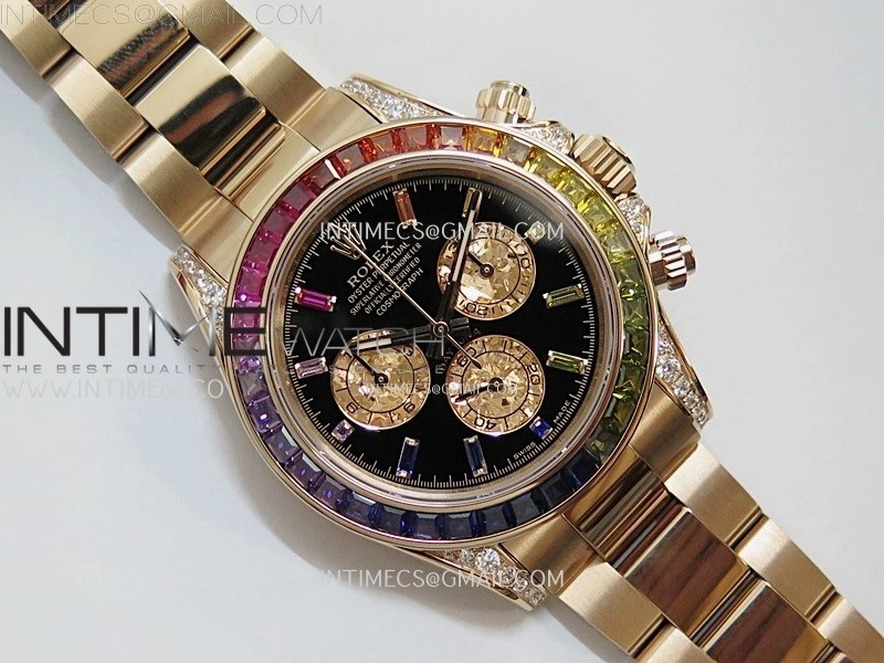 Daytona 116595RBOW Rainbow ZF 1:1 Best Edition Black Diamond Dial on RG Bracelet SH4130