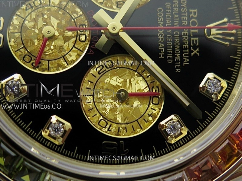 Daytona 116598RBOW Rainbow ZF 1:1 Best Edition Black Diamond Dial on YG Bracelet SH4130