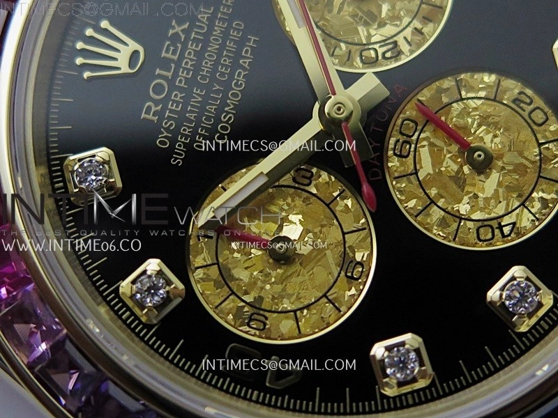 Daytona 116598RBOW Rainbow ZF 1:1 Best Edition Black Diamond Dial on YG Bracelet SH4130