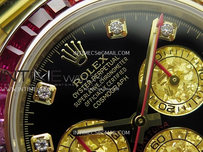 Daytona 116598RBOW Rainbow ZF 1:1 Best Edition Black Diamond Dial on YG Bracelet SH4130