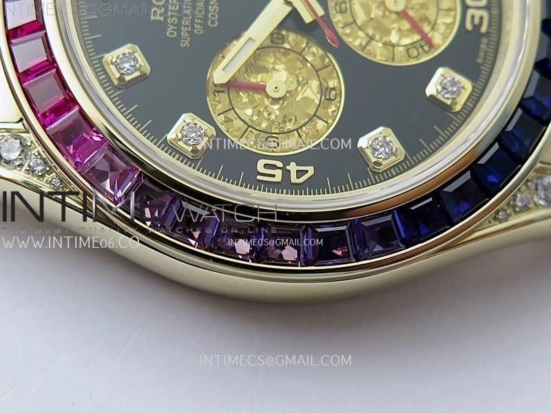 Daytona 116598RBOW Rainbow ZF 1:1 Best Edition Black Diamond Dial on YG Bracelet SH4130