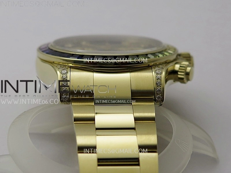 Daytona 116598RBOW Rainbow ZF 1:1 Best Edition Black Diamond Dial on YG Bracelet SH4130