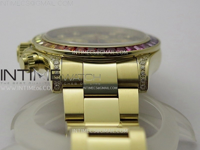 Daytona 116598RBOW Rainbow ZF 1:1 Best Edition Black Diamond Dial on YG Bracelet SH4130