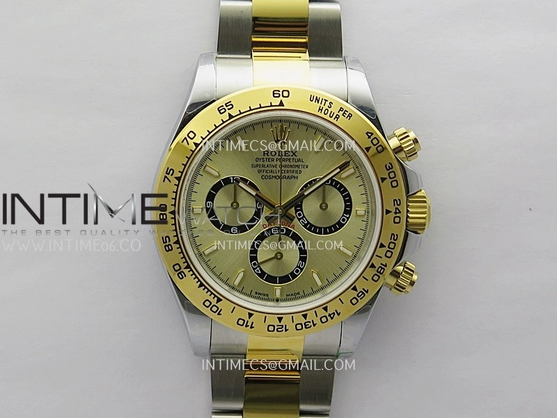 Daytona 126503 SS YG Gain Weight QF 1:1 Best Edition Gold Dial On Oyster Bracelet SH4131