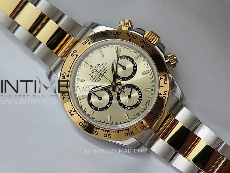 Daytona 126503 SS YG Gain Weight QF 1:1 Best Edition Gold Dial On Oyster Bracelet SH4131