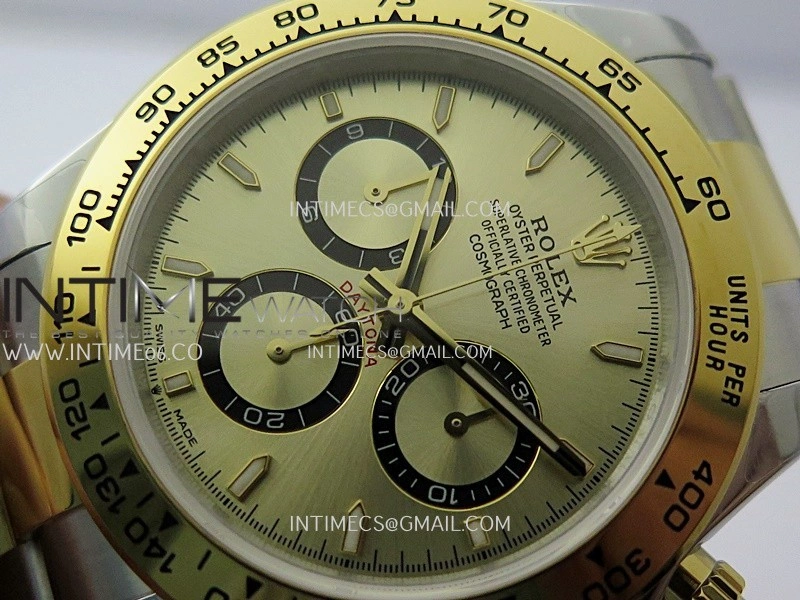 Daytona 126503 SS YG Gain Weight QF 1:1 Best Edition Gold Dial On Oyster Bracelet SH4131