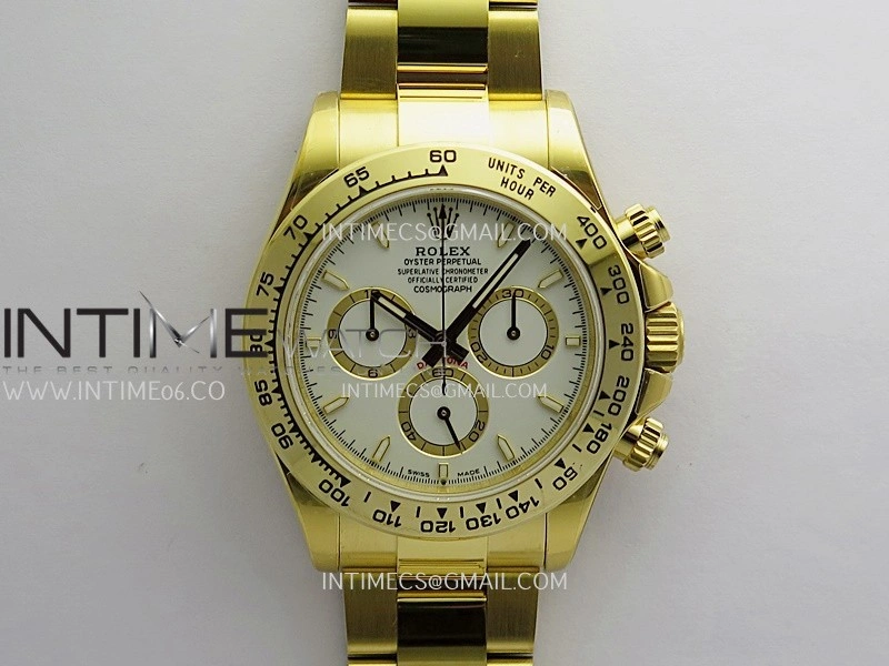 Daytona 126508 YG UFO 1:1 Best Edition White Dial Stick Maker On Oyster Bracelet UF4131