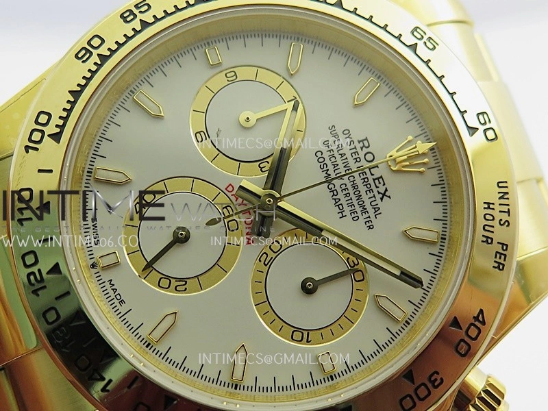 Daytona 126508 YG UFO 1:1 Best Edition White Dial Stick Maker On Oyster Bracelet UF4131