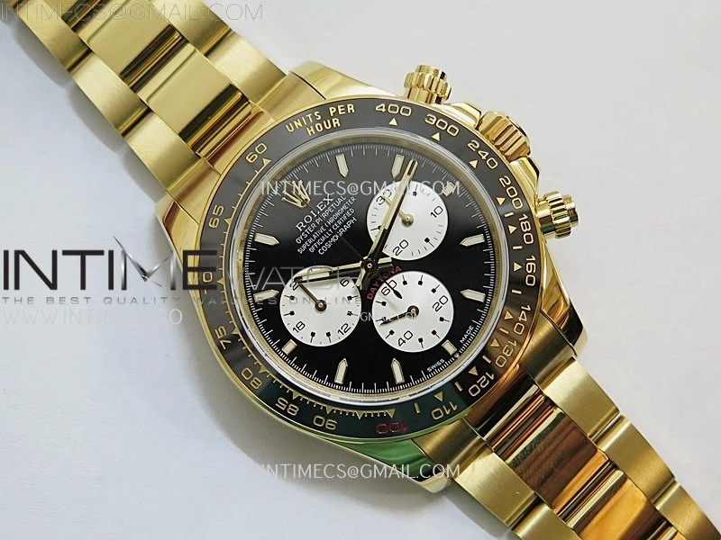 Daytona 2023 Le Mans YG QF Best Edition Black Dial On 904L RG Case and Bracelet SA4132