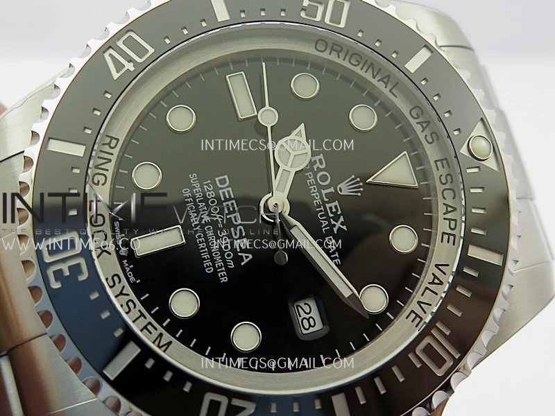 Deep Sea Dweller 136660 904L Steel 3EF 1:1 Best Edition Black Dial on SS Bracelet VR3235