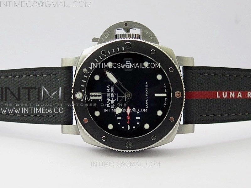 PAM1565 Luna Rossa Submersible 42mm VSF 1:1 Best Edition Blue Dial On Blue Fabric Strap P900