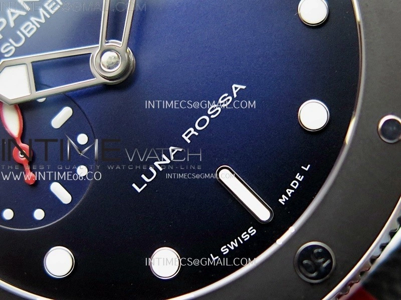 PAM1565 Luna Rossa Submersible 42mm VSF 1:1 Best Edition Blue Dial On Blue Fabric Strap P900