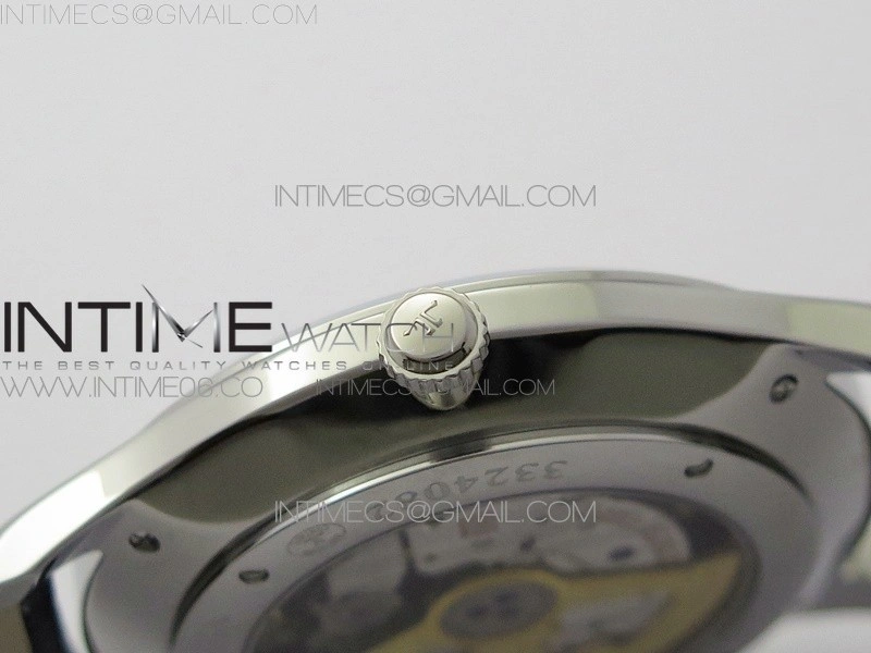 Master Ultra Thin Small Second SS ZF 1:1 Best Edition Black Dial on Black Leather Strap A896