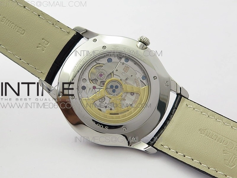 Master Ultra Thin Small Second SS ZF 1:1 Best Edition Black Dial on Black Leather Strap A896