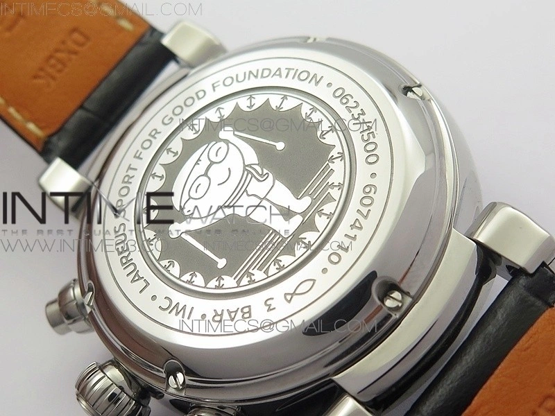 Da Vinci IW393402 SS ZF 1:1 Best Edition Blue Dial SS A7750 On Black Leather Strap