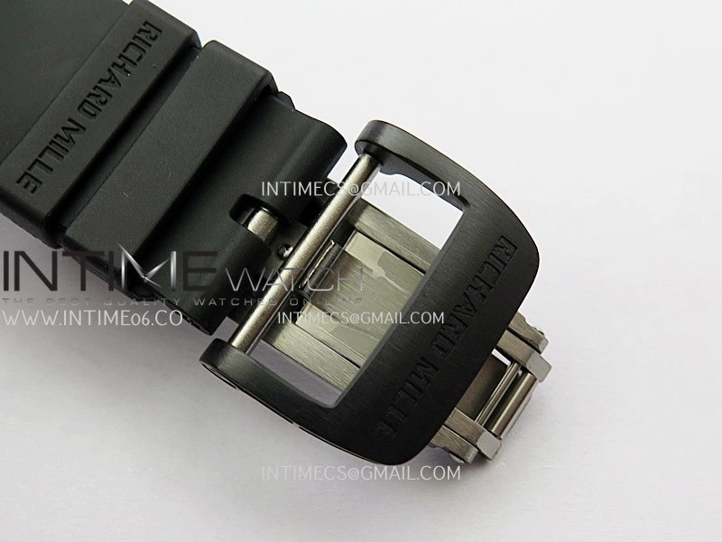 RM035-01 Black Carbon ZF Best Edition Skeleton Dial On Black Rubber Strap Super Clone RMUL2