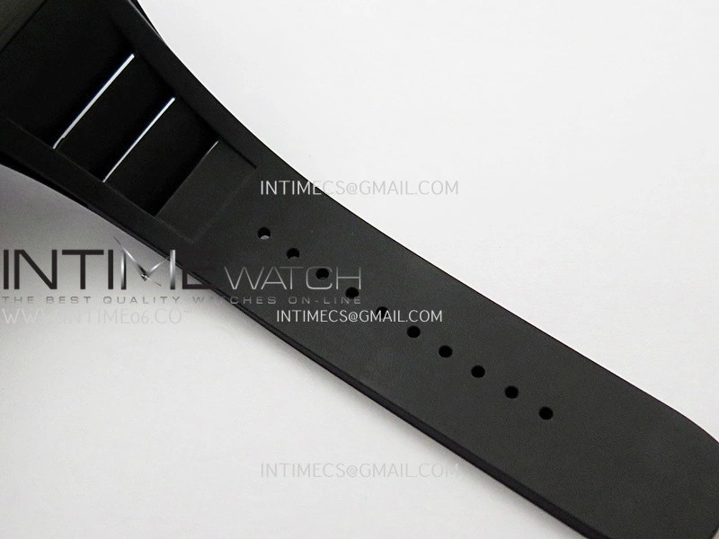 RM035-01 Black Carbon ZF Best Edition Skeleton Dial On Black Rubber Strap Super Clone RMUL2