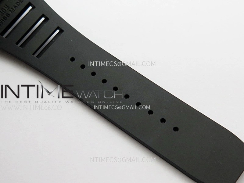 RM035-01 Black Carbon ZF Best Edition Skeleton Dial On Black Rubber Strap Super Clone RMUL2