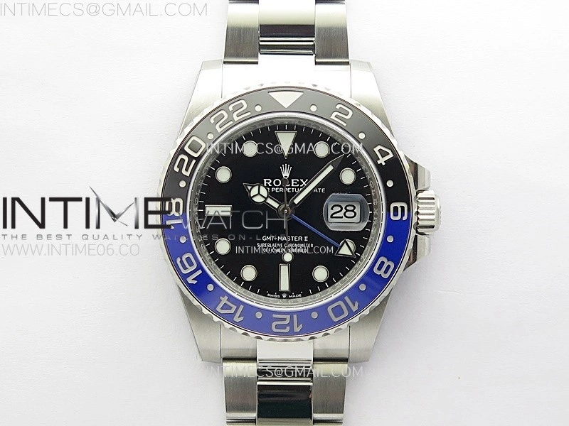 GMT Master II 126710 BLNR Blue Black Ceramic 904L SS AR+F 1:1 Best Edition Black Dial on Oyster Bracelet DD3285 CHS