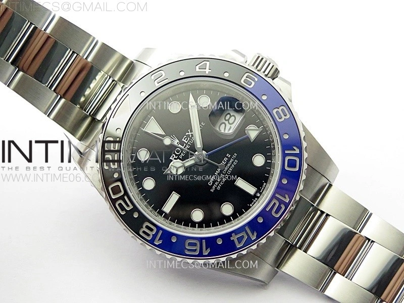 GMT Master II 126710 BLNR Blue Black Ceramic 904L SS AR+F 1:1 Best Edition Black Dial on Oyster Bracelet DD3285 CHS
