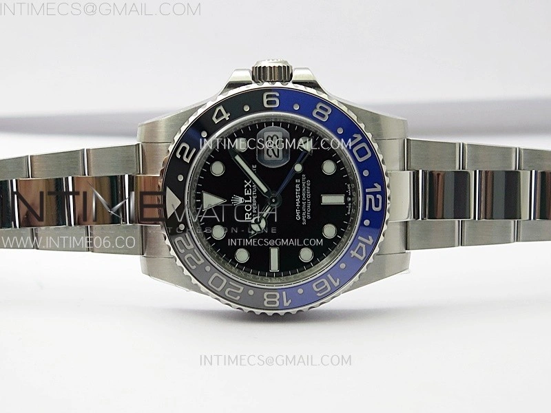 GMT Master II 126710 BLNR Blue Black Ceramic 904L SS AR+F 1:1 Best Edition Black Dial on Oyster Bracelet DD3285 CHS