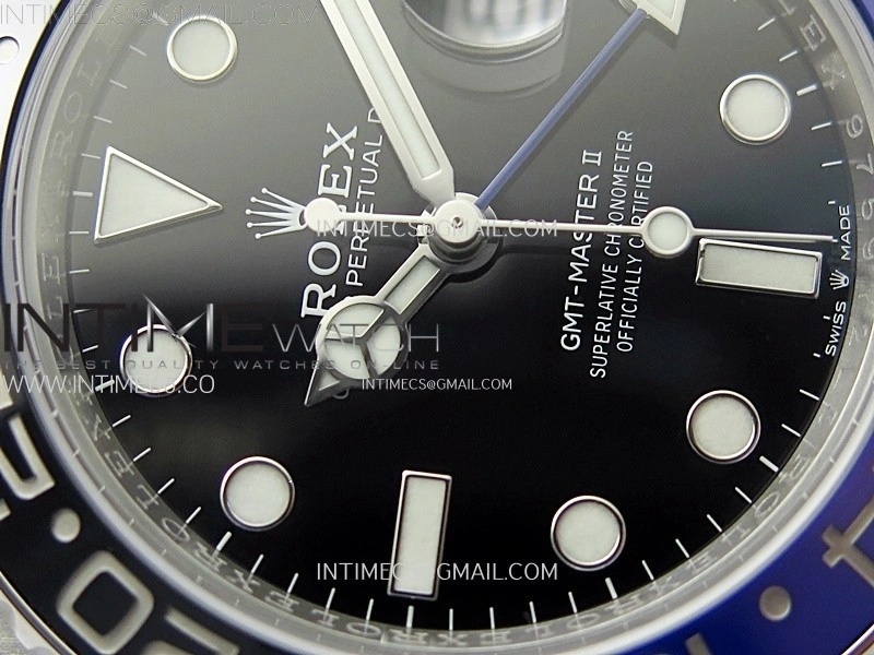 GMT Master II 126710 BLNR Blue Black Ceramic 904L SS AR+F 1:1 Best Edition Black Dial on Oyster Bracelet DD3285 CHS
