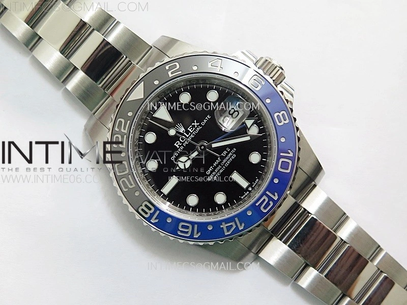 GMT Master II 126710 BLNR Blue Black Ceramic 904L SS AR+F 1:1 Best Edition Black Dial on Oyster Bracelet DD3285 CHS