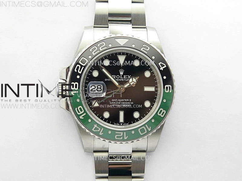 GMT Master II 126720 VTNR Green Black Ceramic 904L SS AR+F 1:1 Best Edition Black Dial on Oyster Bracelet DD3285 CHS