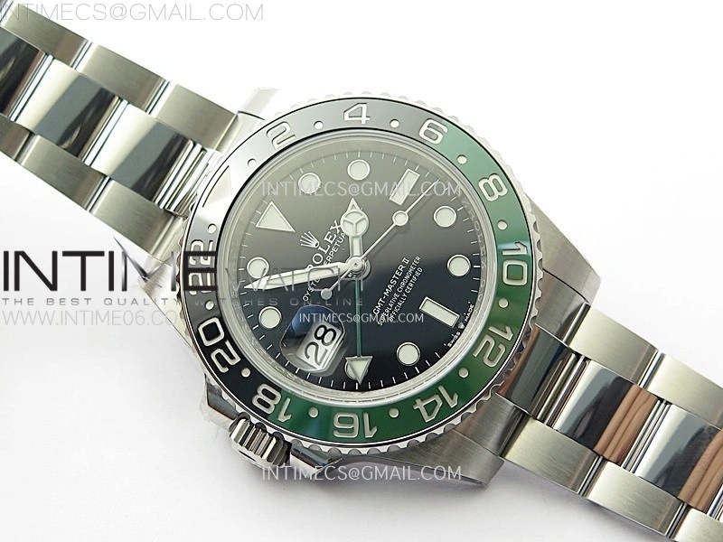 GMT Master II 126720 VTNR Green Black Ceramic 904L SS AR+F 1:1 Best Edition Black Dial on Oyster Bracelet DD3285 CHS