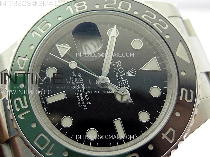 GMT Master II 126720 VTNR Green Black Ceramic 904L SS AR+F 1:1 Best Edition Black Dial on Oyster Bracelet DD3285 CHS