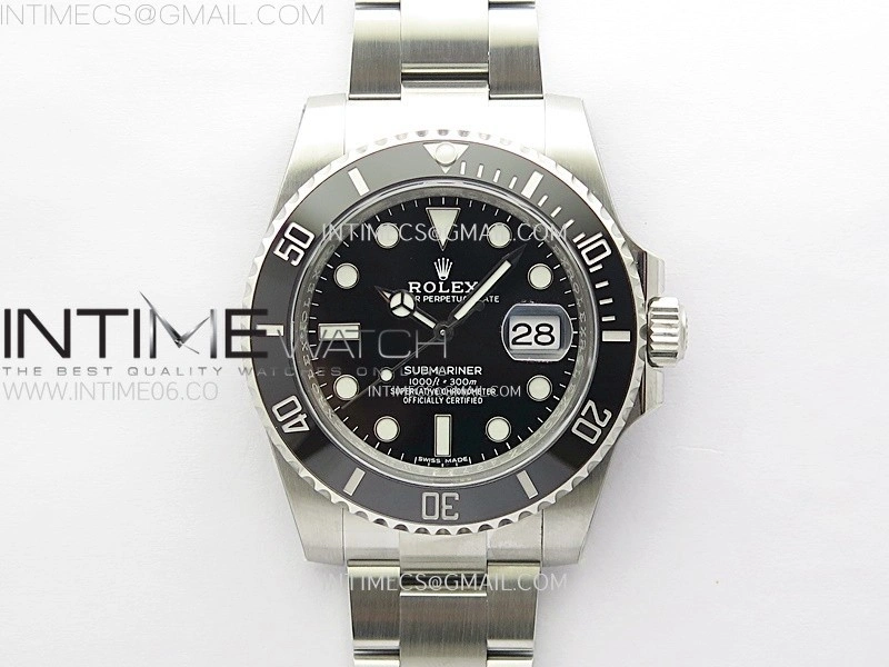Submariner 40mm 116610 LN Black Ceramic 904L Steel AR+F 1:1 Best Edition Black Dial On 904L SS Bracelet VR3135
