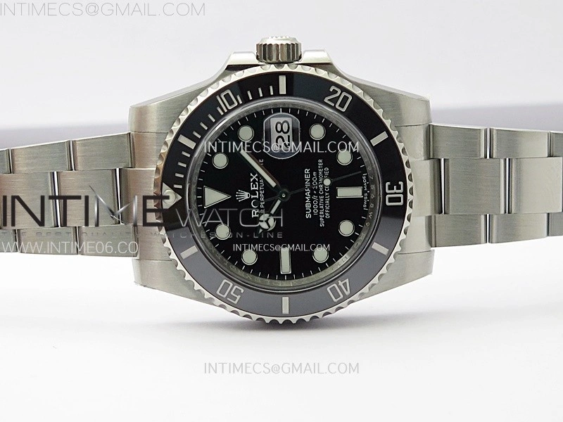 Submariner 40mm 116610 LN Black Ceramic 904L Steel AR+F 1:1 Best Edition Black Dial On 904L SS Bracelet VR3135