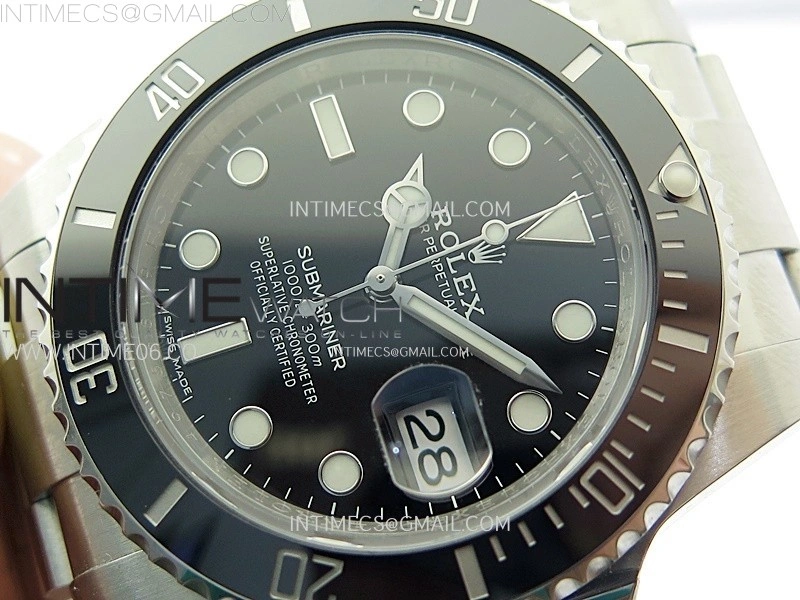 Submariner 40mm 116610 LN Black Ceramic 904L Steel AR+F 1:1 Best Edition Black Dial On 904L SS Bracelet VR3135