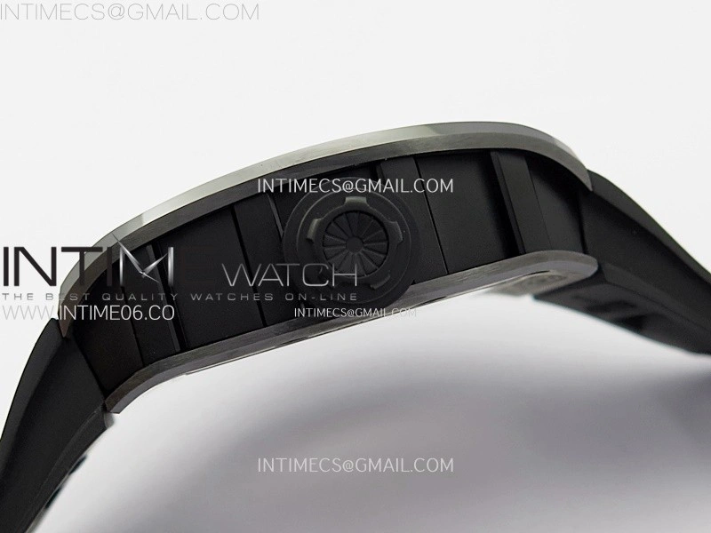 RM052 Skull Black Ceramic Real Tourbillon YSF 1:1 Best Edition Skull Dial on Black Rubber Strap