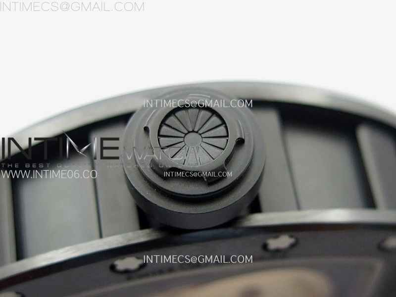 RM052 Skull Black Ceramic Real Tourbillon YSF 1:1 Best Edition Skull Dial on Black Rubber Strap