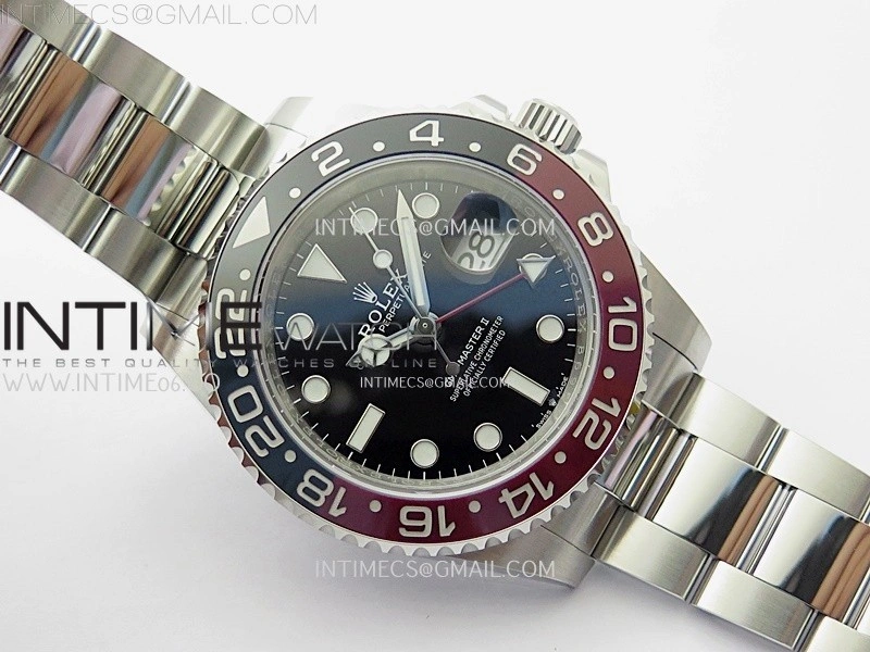 GMT-Master II 126710 Black Red Ceramic 904L SS ARF Best Edition Black Dial on Oyster Bracelet VR3285 CHS