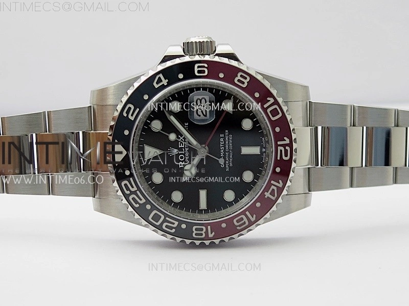 GMT-Master II 126710 Black Red Ceramic 904L SS ARF Best Edition Black Dial on Oyster Bracelet VR3285 CHS