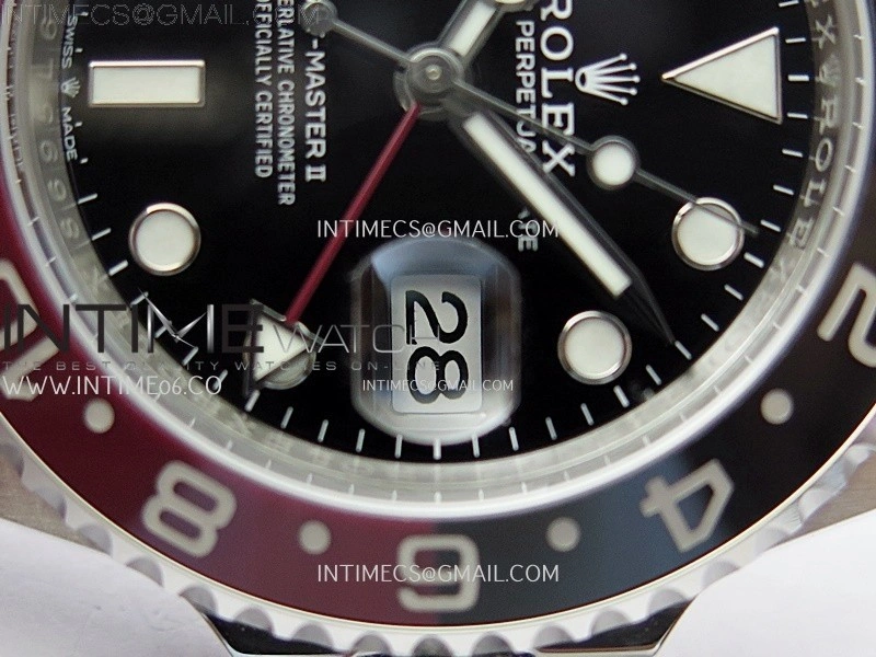 GMT-Master II 126710 Black Red Ceramic 904L SS ARF Best Edition Black Dial on Oyster Bracelet VR3285 CHS