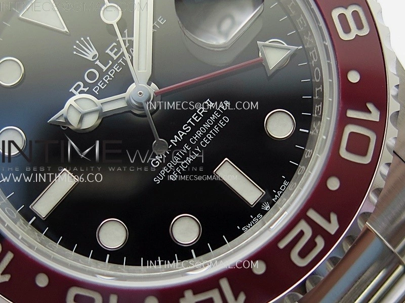 GMT-Master II 126710 Black Red Ceramic 904L SS ARF Best Edition Black Dial on Oyster Bracelet VR3285 CHS