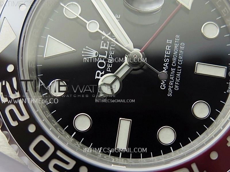 GMT-Master II 126710 Black Red Ceramic 904L SS ARF Best Edition Black Dial on Oyster Bracelet VR3285 CHS