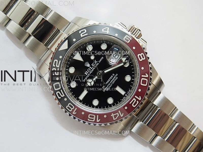 GMT-Master II 126710 Black Red Ceramic 904L SS ARF Best Edition Black Dial on Oyster Bracelet VR3285 CHS